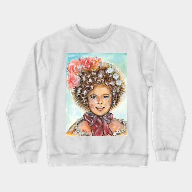 Shirley Temple Crewneck Sweatshirt by Svetlana Pelin